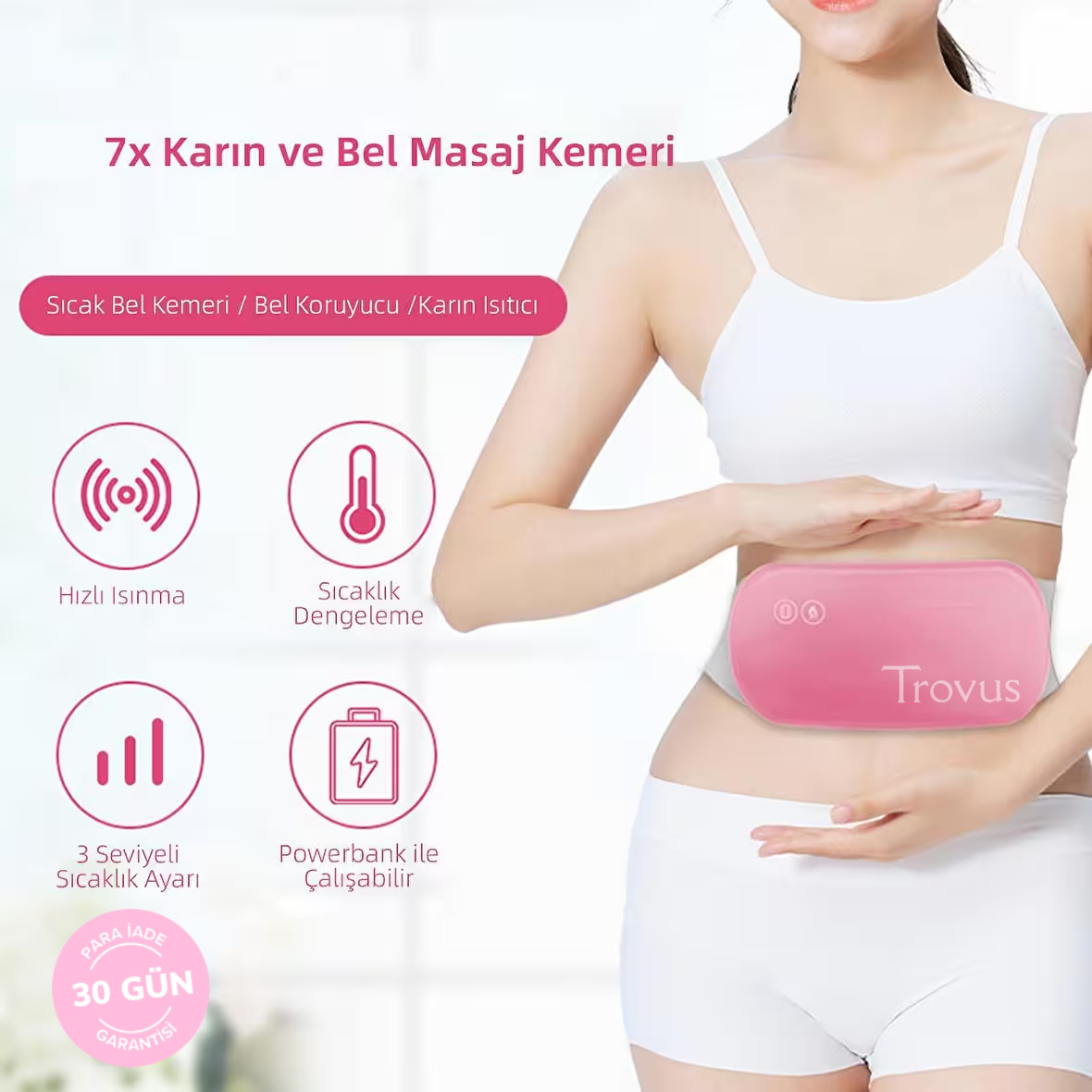 Trovus™ Isıtmalı Regl Masaj Cihazı